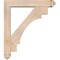 Ekena Millwork Merced Arts and Crafts Smooth Bracket w/ Offset Brace, Douglas Fir, 5 1/2"W x 28"D x 32"H BKT0604X28X32MRC03SDF - alternate 3